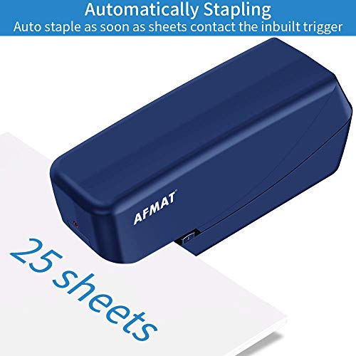 Electric Stapler, Automatic Stapler, Electric Stapler Desktop, Ac Or Battery Powered Heavy Duty Stapler For Desk, With Reload Reminder & Release Button, 25 Sheets Capacity, Blue #TOP3