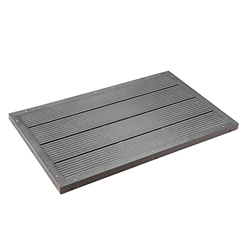 Wiltec Elemento Suelo Para Ducha Solar Gris Oscuro Superficie Antideslizante Wpc Ducha Exterior De Jardín