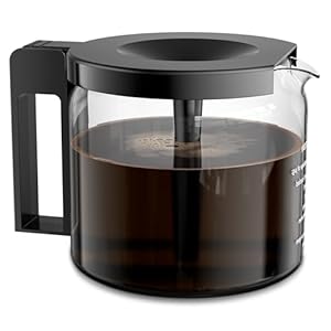Glass Carafe Compatible with Technivorm Moccamaster KBGV Select, KBG Brewers, CD, CDG, 40oz 1.25L Coffee Pot Replacement(89830)