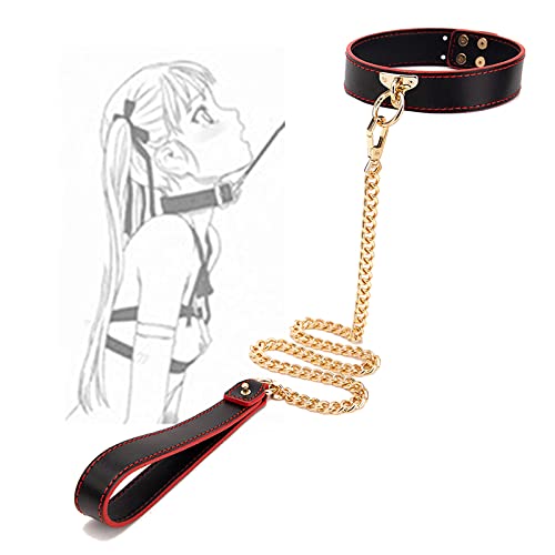 Collier en Cuir PU chaîne détachable Cover