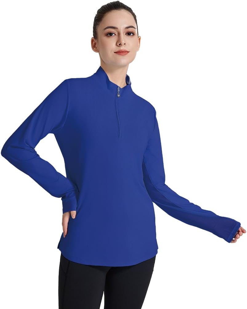 Women's UPF 50+ 1/4 Zip Pullover Sun Shirts Long Sleeve UV Protection Shirt Quick Dry Lightweight Outdoor Tops - Image 3