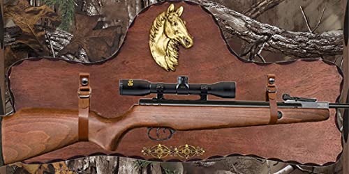 Gurk Adjustable Leather Gun Hanger For Rifle And Shotgun, Unique Gun Wall Mount (Gun Loop Maximum 8-1/2") #TOP3