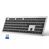 【Disposition AZERTY Optimisée】Conçu spécialement pour les utilisateurs francophones, ce clavier sans fil dispose de la disposition AZERTY. En tant que clavier bluetooth, il vous permet de saisir facilement tous les caractères accentués français, parfait pour un usage quotidien et professionnel.