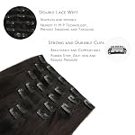 WENNALIFE Clip in Hair Extensions Real Human Hair, 18 Inch 120g 7pcs Human Hair Extensions Clip Ins, Dark Brown Coloured Remy Hair - Image 3