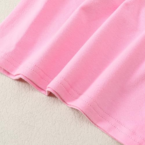 Image of Magic Park 1-14Y Toddler Ruffle T Shirt Girls Solid Color Blouse Kids Girl Short Long Sleeve Tops Casual Tee