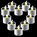 10 Pieces Solar Lantern Tea Lights Candles - Electronic Solar LED Lamp Nightlight - Plastic Flameless Solar Energy Candle for Outdoor Camping Emergency