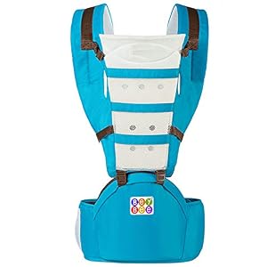 Beybee Ergonomic 3 in 1 Hip Seat Baby Carrier Bag, Sea Blue