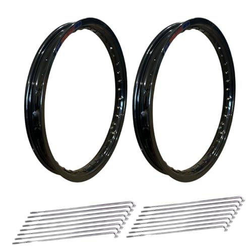 Par Aro De Moto Aluminio Preto Brilhante Titan Fan 125/150/160 + Raio