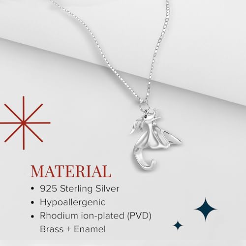 Bolenvi Dangling Dog Pendant Necklace, 925 Sterling Silver Jewelry, 16-22" Adjustable Chain, Pet Dog Charm Necklace for Women2