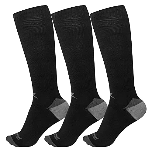 Meia de Compressão Cano Longo Solid Muvin – Kit com 3 - Cano Alto – Boa Respirabilidade – Protege Co