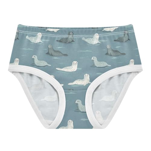 Girls Underwear Soft Cotton Seal Kids Panties in Sizes 2/3t, 4t, 5t, 6 and 8