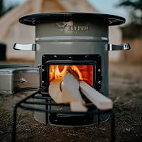 BBQ-Toro Raketenofen RAKETE #2, Grau | Rocket Stove für Dutch Oven, Grillpfannen und vieles mehr | Rocketstove mit Brennholzgestell und Zuluftöffnungen | Feuerstelle für Dutch Oven – Ansicht 2