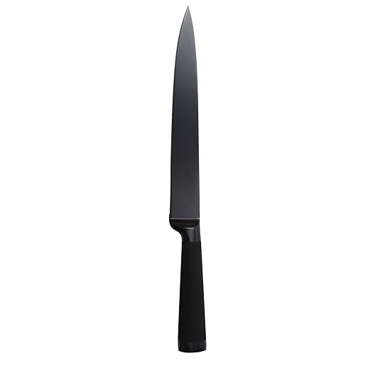 Bergner Black Blade Cuchillo Trinchador, Acero Inoxidable, Negro, Fileteador