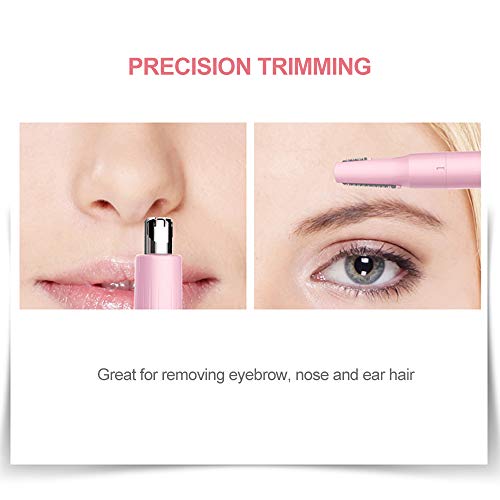 Touchbeauty Hair Trimmer For Face Eyebrow Nose Ear Body Hair Trimming, All In One Hair Remover For Women & Men Dual Blades Shaver Battery Powered Upgraded Version #TOP6