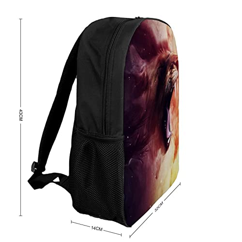 Sac à dos 17 pouces imprimé 3D unisexe pour école et loisirs - 2