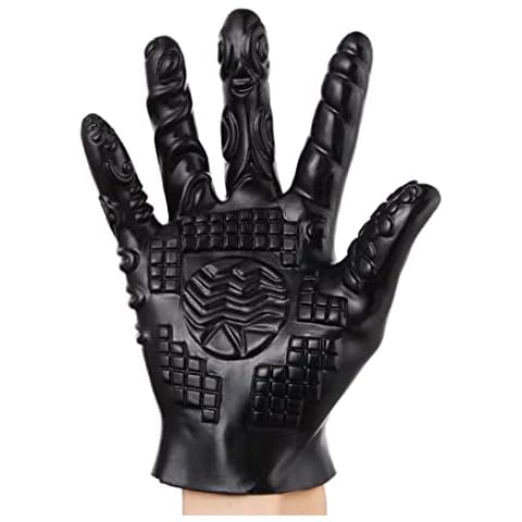 Female Massage Glove, 11x21cm Men's Soft Ribbed Teasing Gloves, Spike Relaxation Massage Glove, Male Female Massage Tool for Men Women Couple Cover