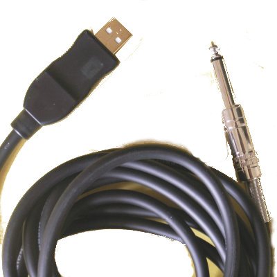 Electric guitar computer interface cable usb lead for windows or mac garage band etc- audio device
