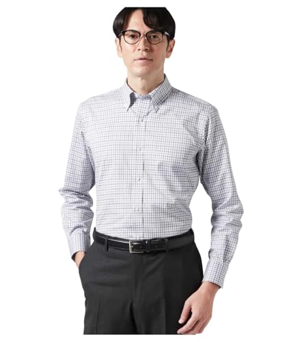 [ニューヨーカー] ロングスリーブ EASY CARE タッタソールチェック 長袖ボタンダウンシャツ メンズ 16703405 ラベンダー L