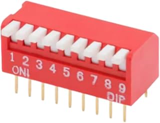 （30pcs）DIP Switch 9P Side dial Key Type Direct Insertion Sliding 2.54mm spacing Toggle Switch Direct Insertion Side dial Switch