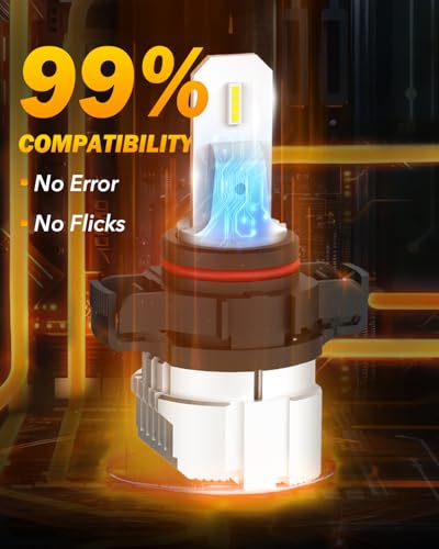 Image of OXILAM 5202 LED Fog Light Bulbs, 600% Super Bright 5202 5201 PS19W PS24W LED Fog Light, 1:1 Mini Size Easy to Install Bulbs, IP68 Waterproof, Pack of 2