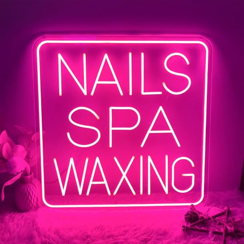 Nails Spa Waxing Neon Sign for Wall Decor 3D Art