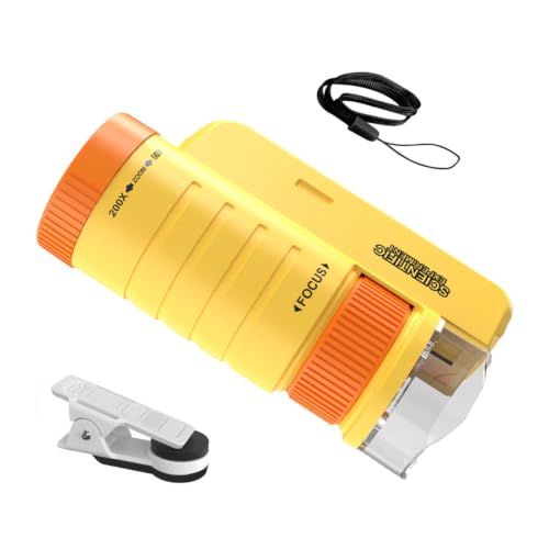 Microscopio portátil para niños con luz LED regulable para un aprendizaje científico interactivo