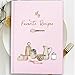 Hardcover Recipe Book to Write in Your Own Recipes - Waterproof Blank Cookbook with Elegant Cover in Sage Green, Blush Pink & Beige | Aesthetic Recipe Notebook Organizer | Gift for Home Chefs (Pale pink)