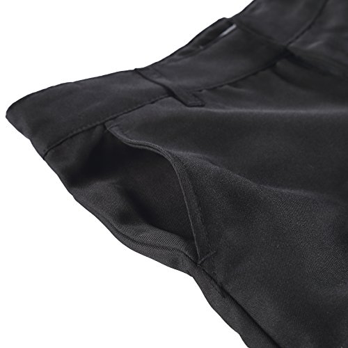 Image of Bienzoe Boys School Uniform Pants: Kids Stretch Polyester Adjustable Waist Dress Pant