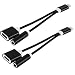 [2 Pack]Yeworth 2 in 1 Lightning to Audio 3.5mm Headphone and Lightning Charger Adapter for iPhone 7 7 Plus - Black