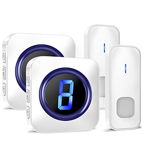 SURFOU Funkklingel kabellose, IP55 Wasserdicht Türklingel Set,...