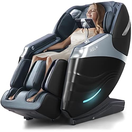 RELX Massage Chair Full Body with Body Scan, Zero Gravity, SL-Track, Black