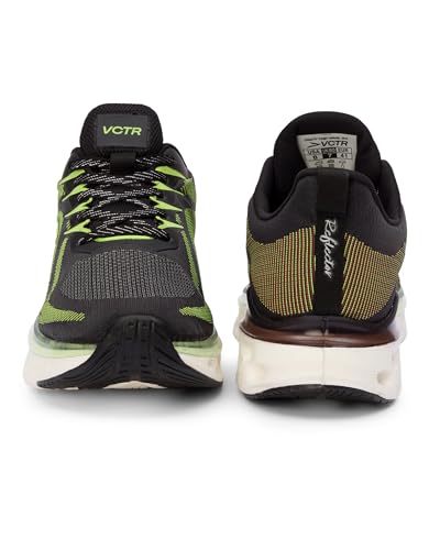 Image of VCTR Reflector RFL01 Weaving Color Reflection Sports Breathable Athletics & Gym Running Shoes for Men (Black, Green)
