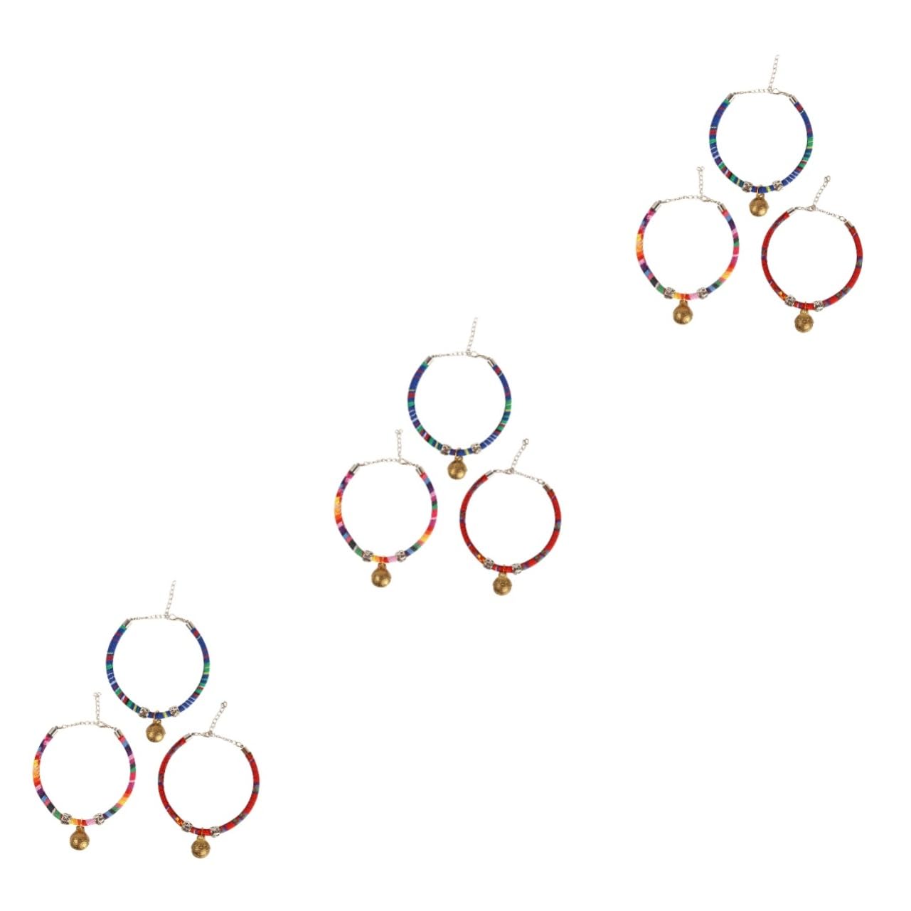 Happyyami 9pièces Collier Pour Chat Réglable Avec Clochette De Colliers Ethniques Pour Animaux De Compagnie Et Accessoire Confortable Pour Chats Et Petits Chiens
