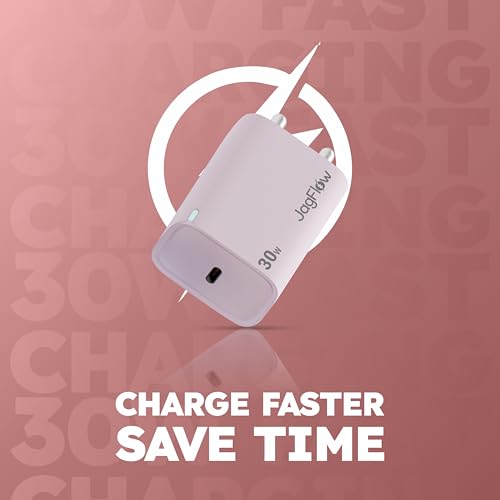 Image of Trueview 30W Fast Charging Power Adapter with Type-C Port | Wall Charger for Smartphones, Tablets & USB-C Devices | Pink