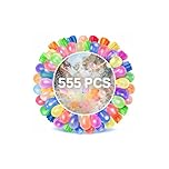 555 PCS Water Balloons, 10 Second Rapid-Filling Self-Sealing Water Bombs, Water Balloons for Kids Easy Fill, Eco-Friendly, for Outdoor Garden, Beach, Pool Party Fight, Water Toy