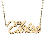 HUAN XUN Eloise Name Necklace for Women Custom...