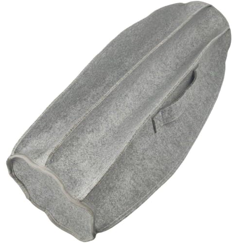 Funda de fieltro para pelota de yoga y pilates gris protector plegable 2