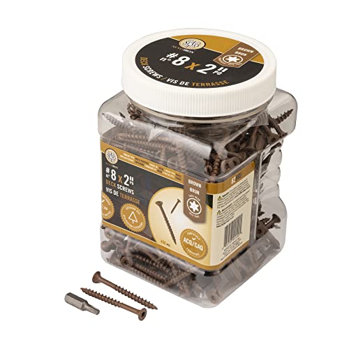Nuvo Iron 82BRJ Deck Screws Jar #8 X 2-400 Count cover