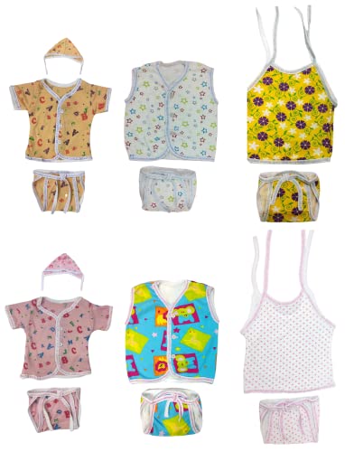 Image of TANGY Adorable Newborn Dress with Built-in Mittens for Extra Warmth and Style Top Set (Pack of 3)
