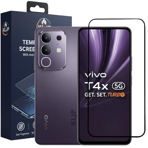 Image of Military-Grade Gorilla Tempered Glass For iQOO Z10x / Vivo T4x With Installation Kit | Edge to Edge Coverage | Black
