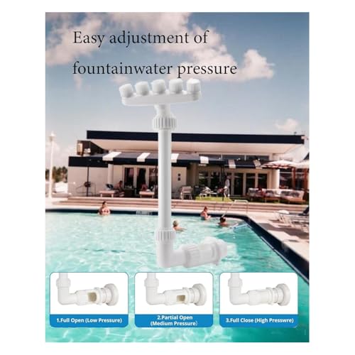 Buse de piscine 5 jets orientables pour cascade et aération de l'eau - 6