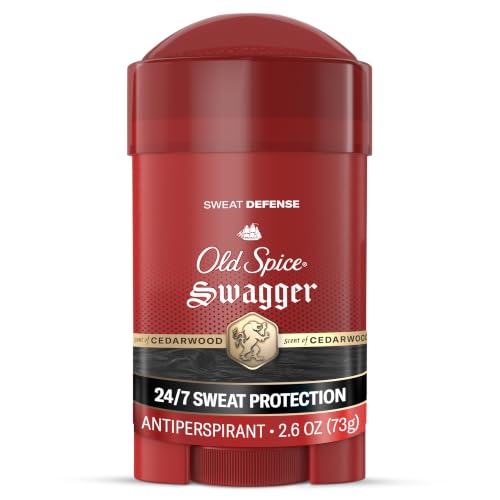 Old Spice Sweat Defense Antiperspirant &amp; Deodorant for Men, 24/7 Ultimate Sweat Protection, Long Lasting Scent, Soft Solid, Swagger with Cedarwood Scent, 2.6 oz