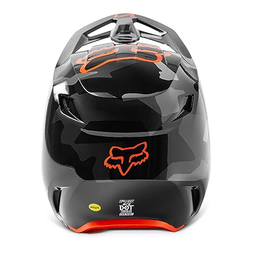 Fox Racing Men\'s Motocross V1 BNKR HELMET DOT/ECE (Grey Camo) 29667-033 X-Large