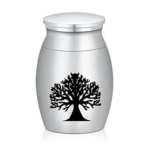 AIWENXI Urnas pequeñas de cremación para cenizas, súper mini urnas de cremación para cenizas humanas o mascotas, urnas conmemorativas de acero inoxidable