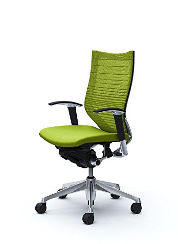 オカムラ 岡村製作所 デスクチェア オフィスチェア バロン ハイバック 可動肘 座クッション ライムグリーン CP85BR-FGR5