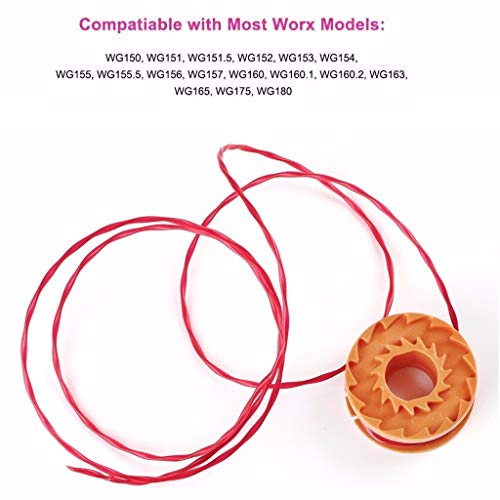 Trimmer Spool Line For Worx Wa0010,Edger Spool Fits For Worx Trimmer Spools Weed Eater String,Weed Wacker Spool Replacement Parts,Trimmer Line Refills 0.065 Inch For Electric String Trimmers 10 Pack #TOP2