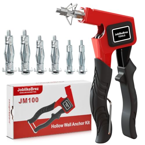 Molly Bolts for Drywall, 34-Piece Metal Molly Anchor Kit with Setting Tool