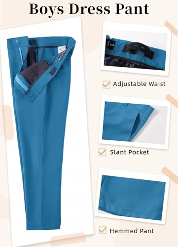 Image of YuanLu Boys Suit Homecoming Dresses for Kids Ring Bearer Outfit Suits Tuxedo Formal Vest and Pants Suit Set