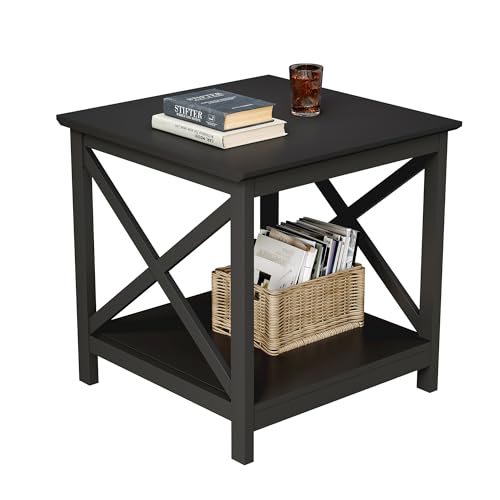 Image of ChooChoo End Table, 24 Inch End Table with 2-Tier Storage Shelf