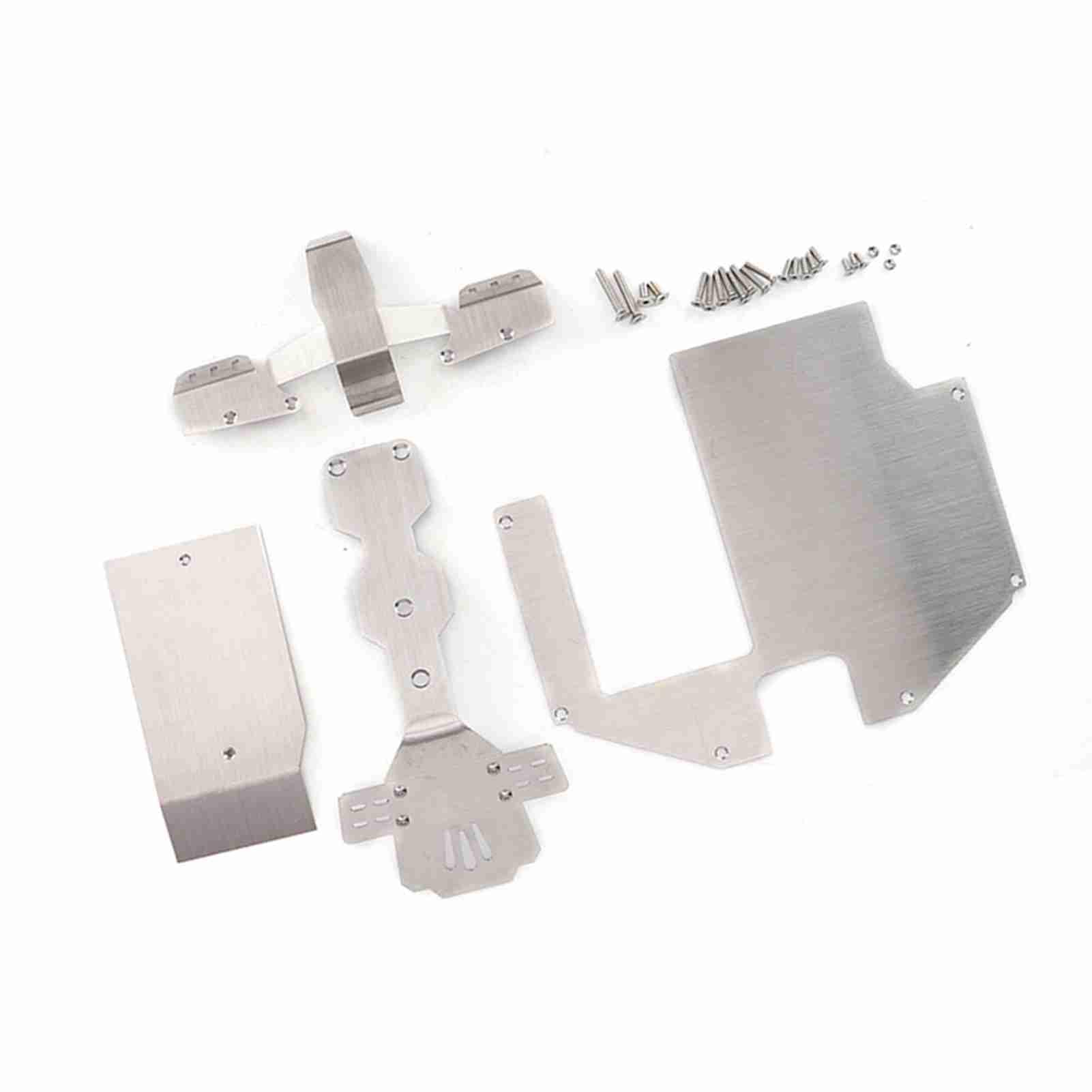 Conjunto de protección Trasera de chasis Delantero de Armadura de Cuerpo de Acero Inoxidable para 1/7 UDR RC Modelo de Coche Piezas de Mejora duraderas a Prueba de óxido